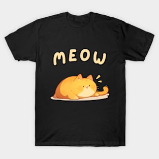 Cute Orange Cat - "MEOW" T-Shirt